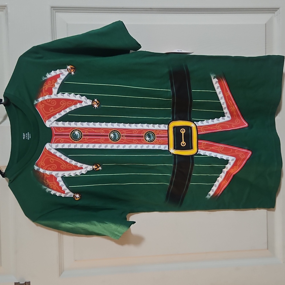 HOLIDAY TIME LITTLE HELPER ELF TEE: GREEN: NEW WITH TAGS: SIZE S
